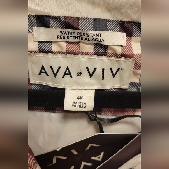 Ava & Viv Rain Coat Size 4x Nwt - Picture 7 of 7